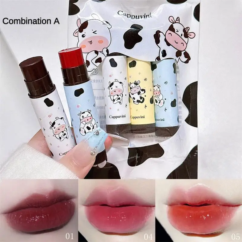 1/3Pcs Moisturizing Lip Balm Long Lasting Nourishes Lips Reduce Lip Line Anti-drying Hydrating Lipstick Tint Makeup Lip Care