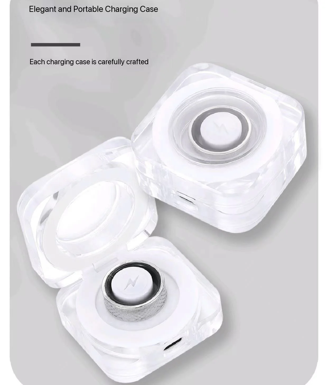 Nuovo anello di monitoraggio della salute intelligente in argento sterling S925 personalizzato Anelli sportivi con dita di ghiaccio schiacciato per coppie di tendenza da donna semplici da uomo