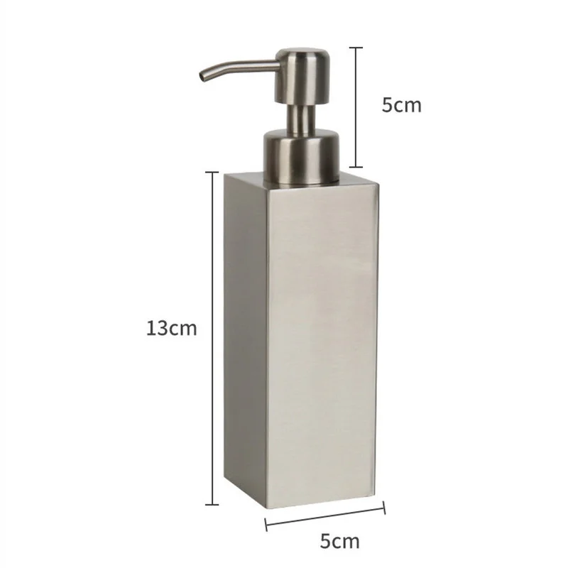 250ML Stainless Steel Shower Soap Lotion Dispensers Bottle Lotion Storage Bottle Shampoo Dispenser for Bathroom Kitchen Hardware