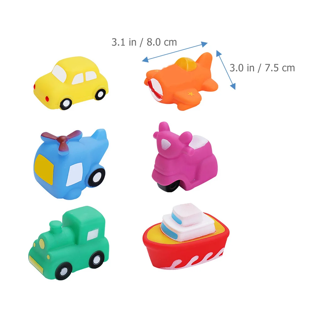 12 Pcs Take Bath Toys Child for Toddlers Infant Vinyl Water Floating Elastic Squeeze