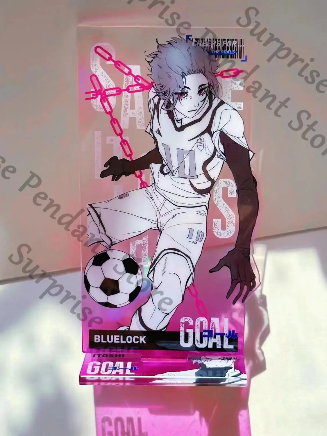 BLUE LOCK 앰비투스 Nagi Seishiro Michael Kaiser 아크릴 레이저 스탠딩 사인 잘 생긴 높은 외관 레벨 데스크탑 장식품