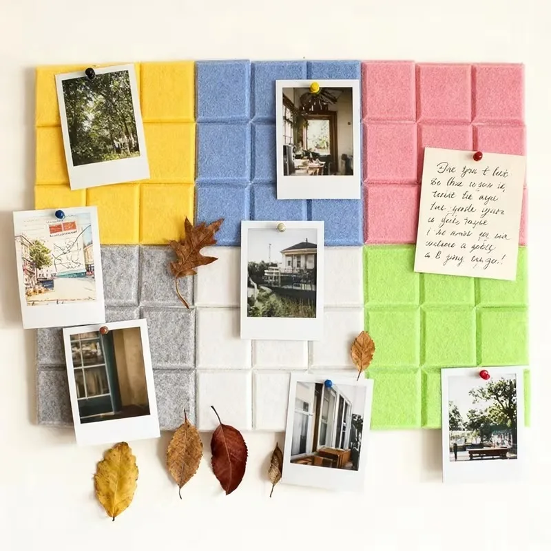 1-4PCS Felt Wall Stickers School Works Display Bulletin Board Office Photo Wall Home Living Room TV Background Wall Decoration
