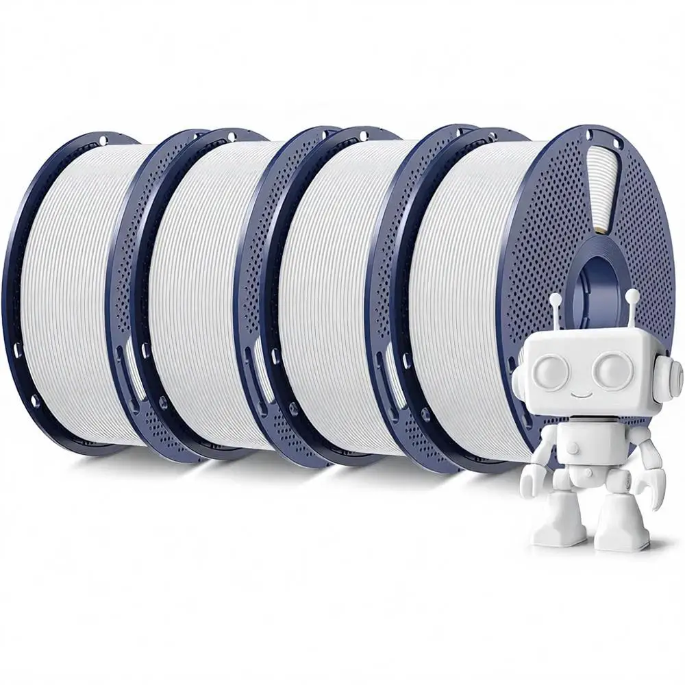 

4kg High-Speed PLA Filament Bundle, 1.75mm Diameter, Neatly Wound, Vacuum Packed, White