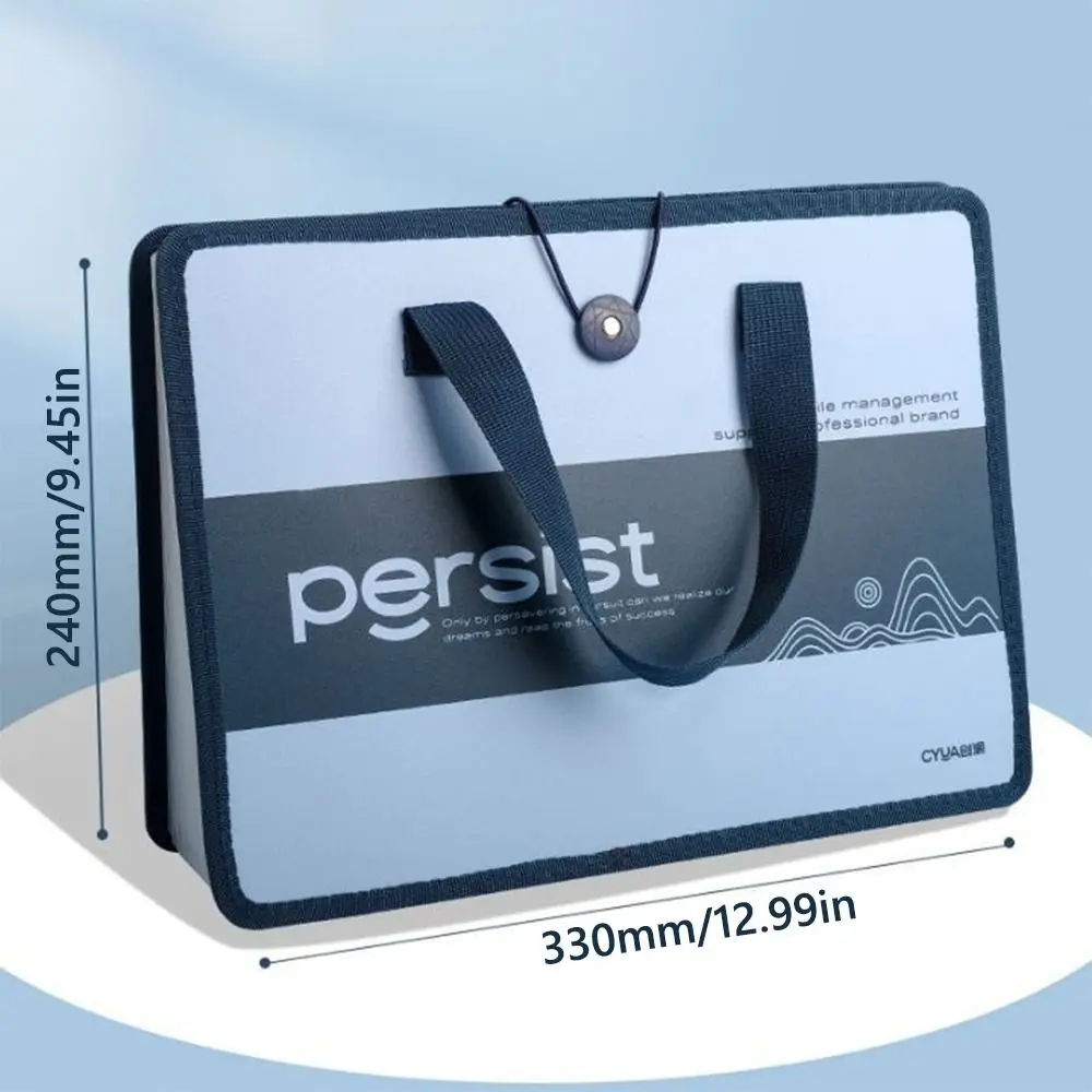 13 레이어 A4 파일 폴더 휴대용 타이 스트랩 디자인 분류 파일 가방 대용량 문서 가방 학교 사무실