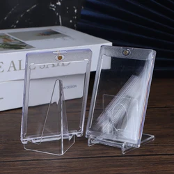 1Set Card Sleeves Holder Game Cards TopLoaders Hard Plastic Toy Top Loaders For Protectors Trading Storage Gift