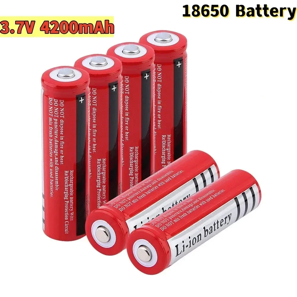 

2-20 PCS 18650 Battery 3.7V 4200mAh Rechargeable Liion Battery For Led Flashlight Flashlight Batery Litio Battery