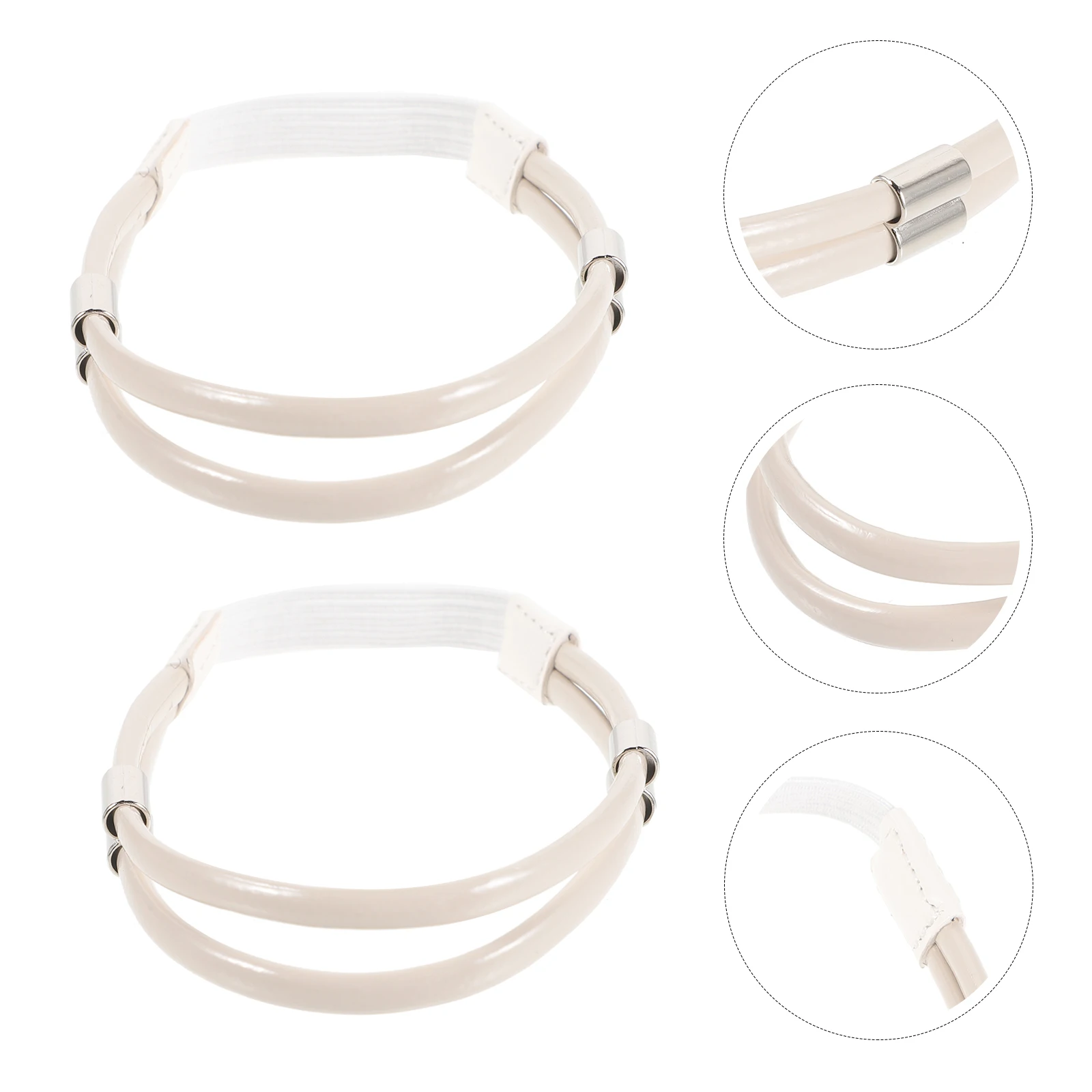 

Anti Drop Heel Laces Anti-loose Straps High Shoelace Replacement Elastic Bands Mirror White Non-slip Heel Straps for Dancing