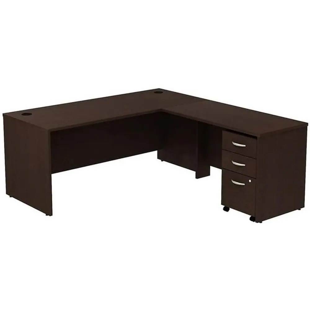 

Прямые двухместные офисные столы Bush Businurniture Oice in an Hour с местами для хранения, ящиками и органайзерами, цвет Хансен Чёрри | Двойное воспроизведение