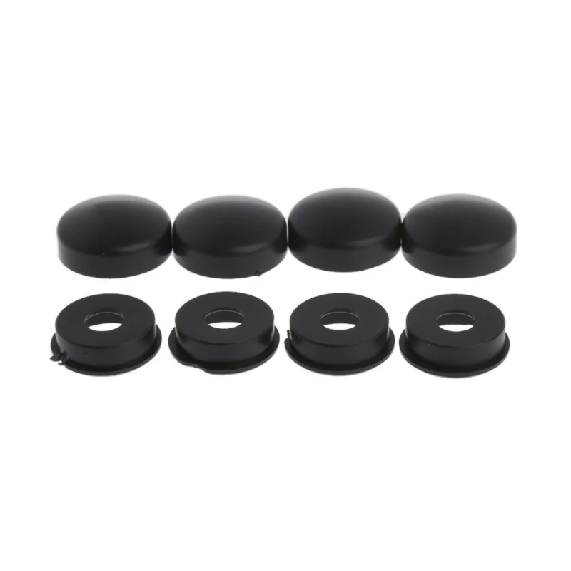 8Pcs Universal Car Truck License Plate Frame FIxed Screws Nut Caps Fastener