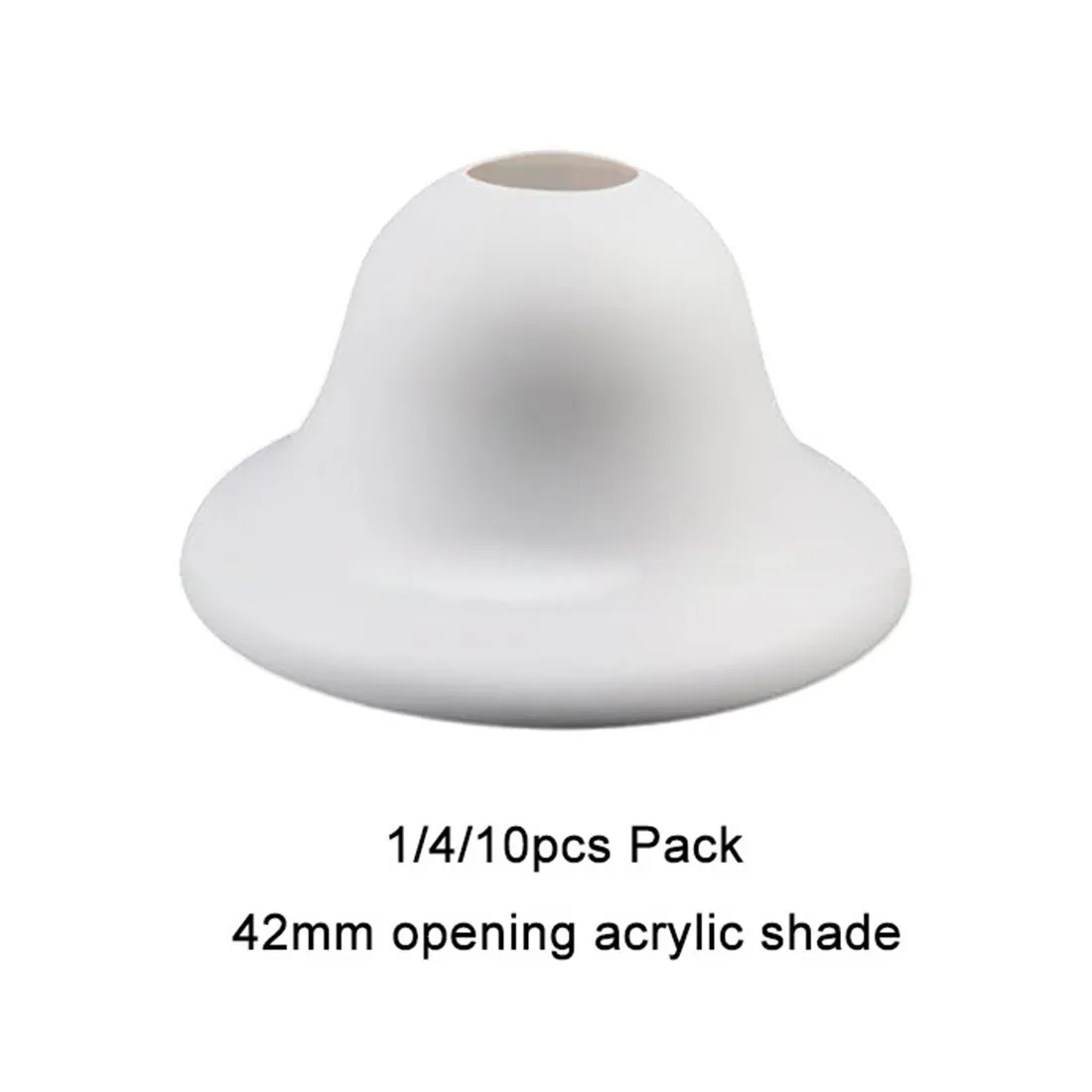 

White 42mm Opening Acrylic Bell Shaped Lamp Shades Torchiere Lampshade Replacement Mushroom Light Cover for Home Decoration