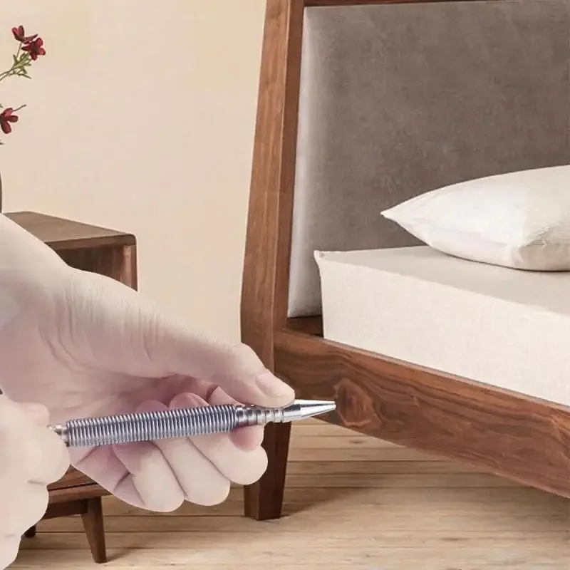 Punzone centrale a molla Lavorazione del legno Trapano per metallo Martello Doppia testa Nail Setter Strumenti per rimuovere perno cerniera porta caricata a molla