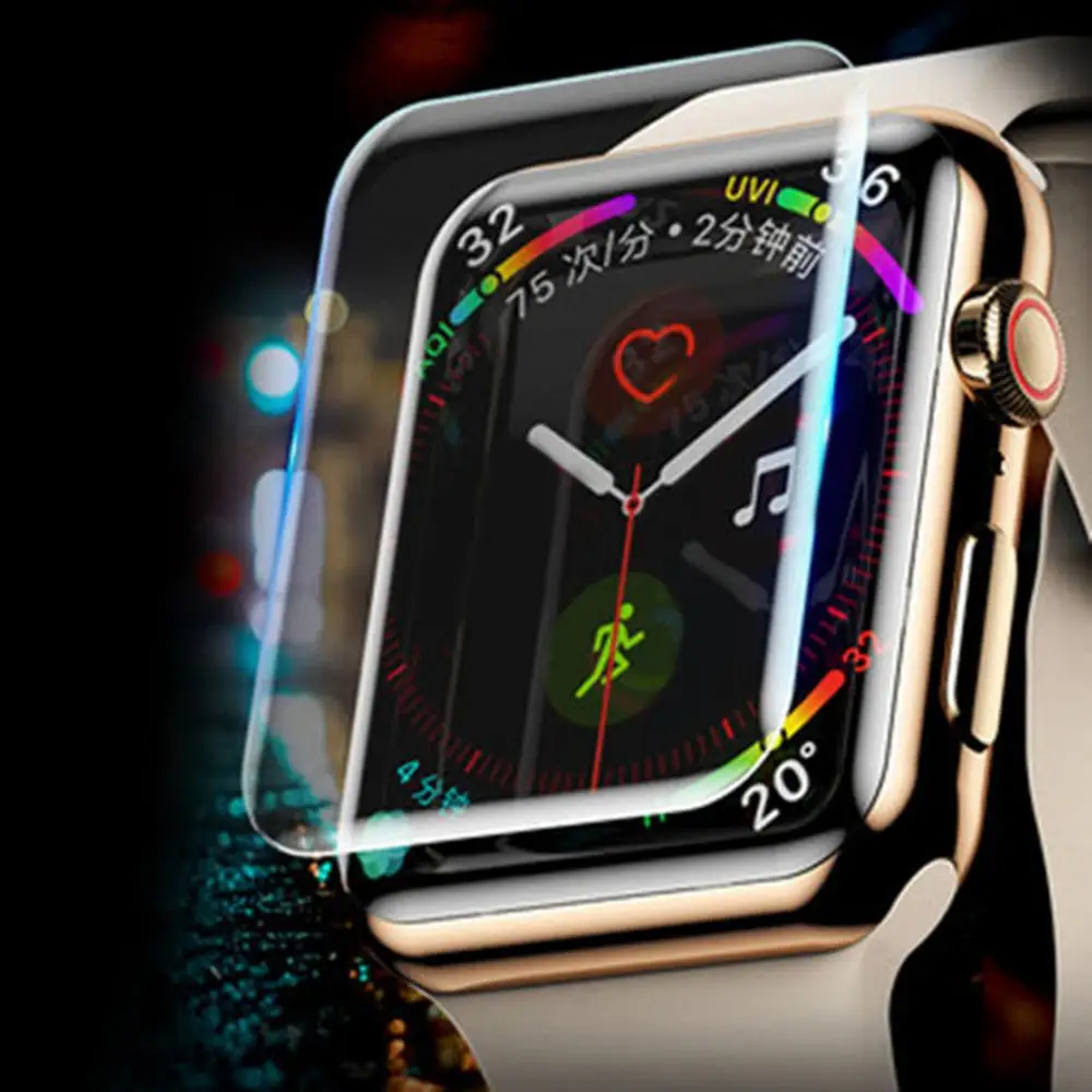 กระจกนิรภัยสำหรับ Apple ป้องกันฟิล์ม2Pcs Anti-Scratch Watch 38/40/42/44มม.