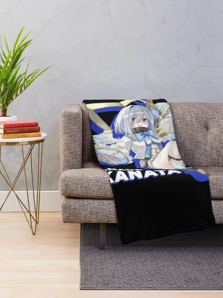 Hololive - Amane Kanata Throw Blanket Cute Plaid Comforter Travel Blankets