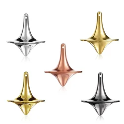 Kinetic Metal Spinning Top Brinquedos para Crianças e Adultos, Giroscópio Rotativo Eterno, Presentes Criativos, Coleção Decor, Giroscópio Prata