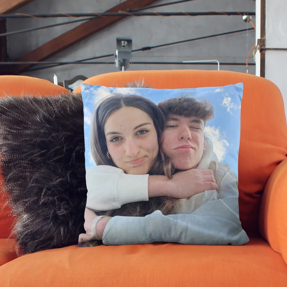 1pc Custom Photo Cushion, Modern Style, Hidden Zipper, Personalized Memory Throw Pillow for Home Decor, Perfect Customized Gift