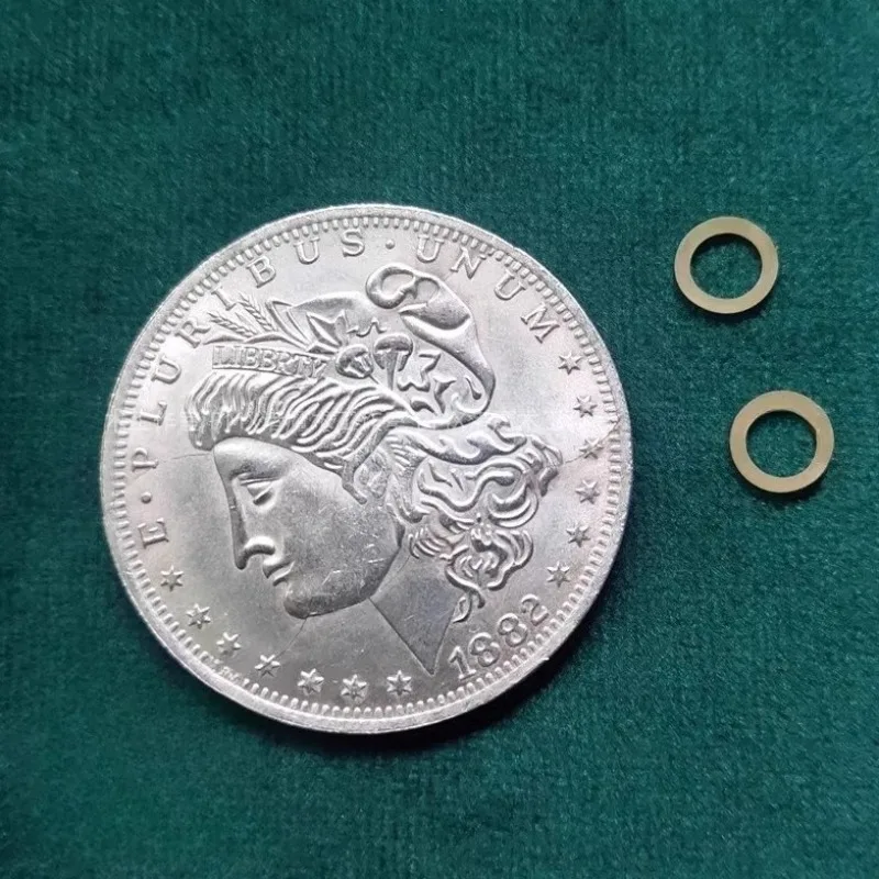 

Three Folding Coin Gimmicks Folding Morgan Version Magic Tricks Coin Vanishes Into Bottle Magia Accessories Close-up Illusions