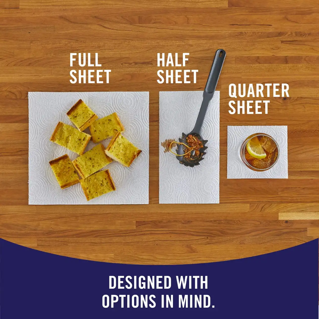 Sparkle Tear-A-Square Papierhandtücher, 12 Doppelrollen