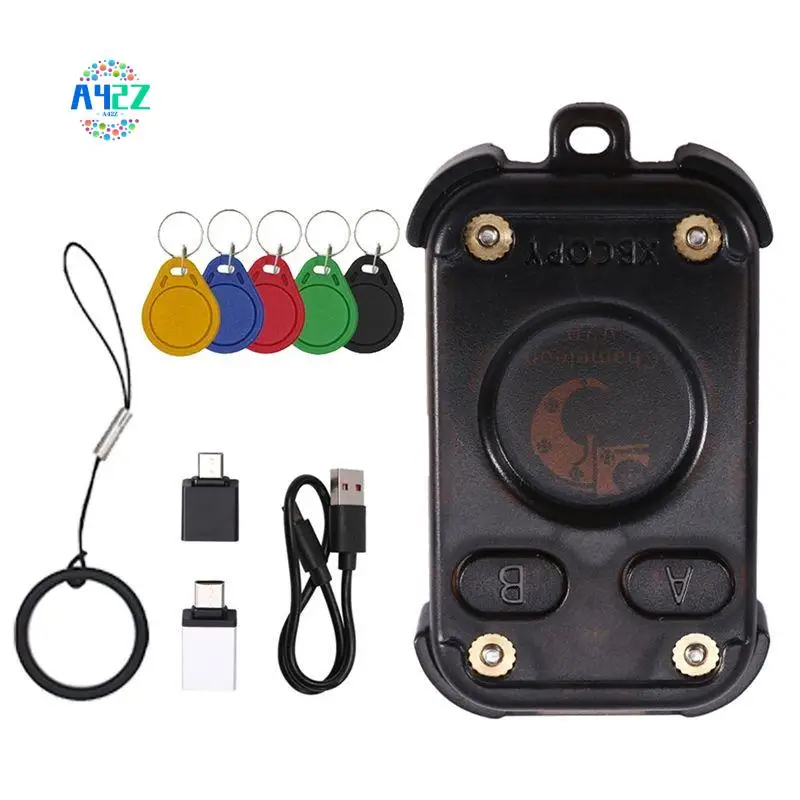 

A42Z-Chameleon V2.0 RFID Считыватель смарт-чипов Эмулятор Эмулятор смарт-карт NFC Дубликатор + 5Xuid Брелок 125K 13,56M Декодирование карт
