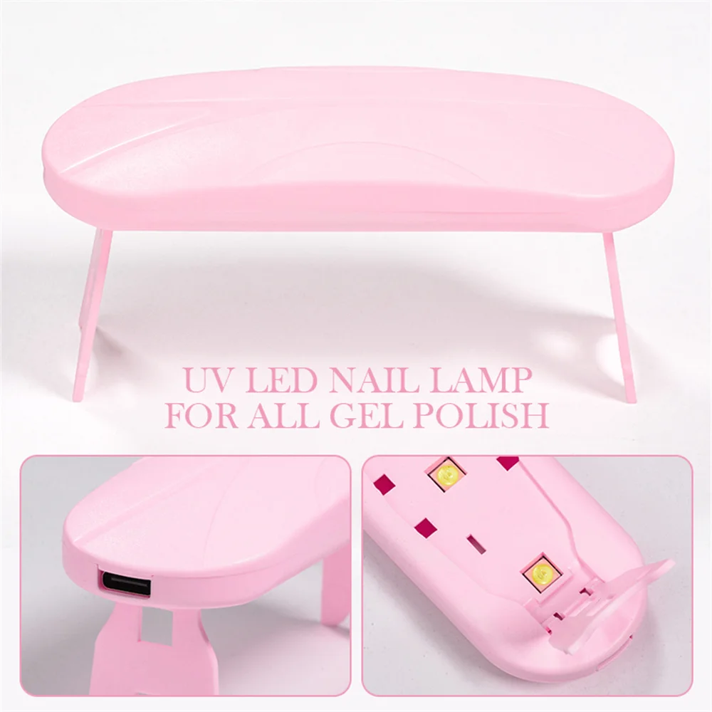 LINMANDA Mini-Nageltrocknerlampe, 6 W, LED, UV, tragbarer Nageltrockner, Aushärtungslampe, Licht für Gel-Nagellack mit 45 s/60 s Timer-Einstellung – Detail 15