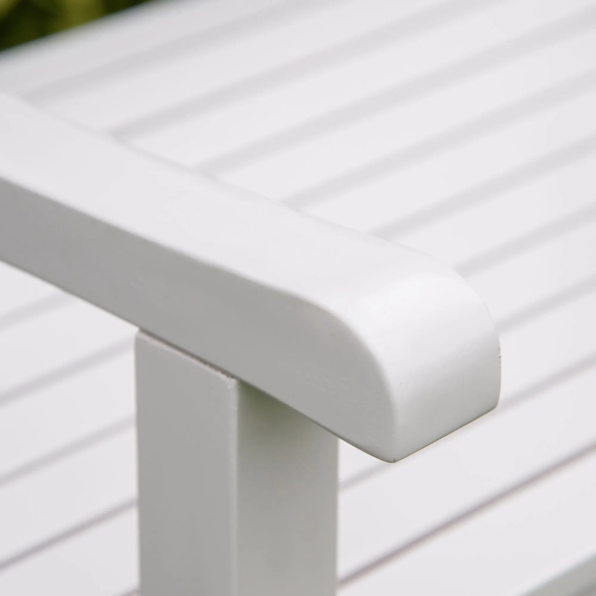 Banc d'extérieur rétro en bois, 2 places, blanc, jardin, terrasse, pelouse, 4'