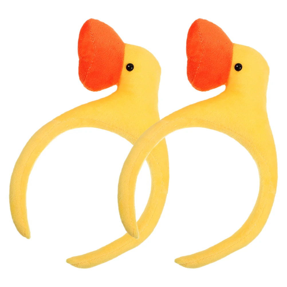 

2Pcs Animal Headb s Halloween Accessories Lightweight Plastic Fabric 3D Goose Design Women Party Cosplay Hairb Gifts