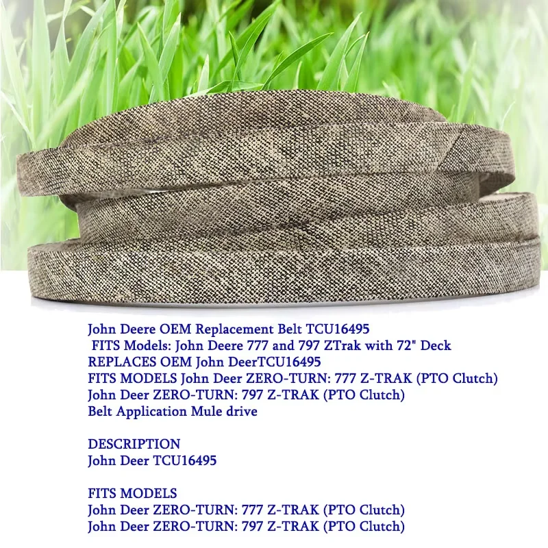ملحقات للمركبات المصنوعة من كيفلر B123 5/8 "x126" حزام على شكل حرف V لجزازة العشب لـ J/ohn Deer TCU16495