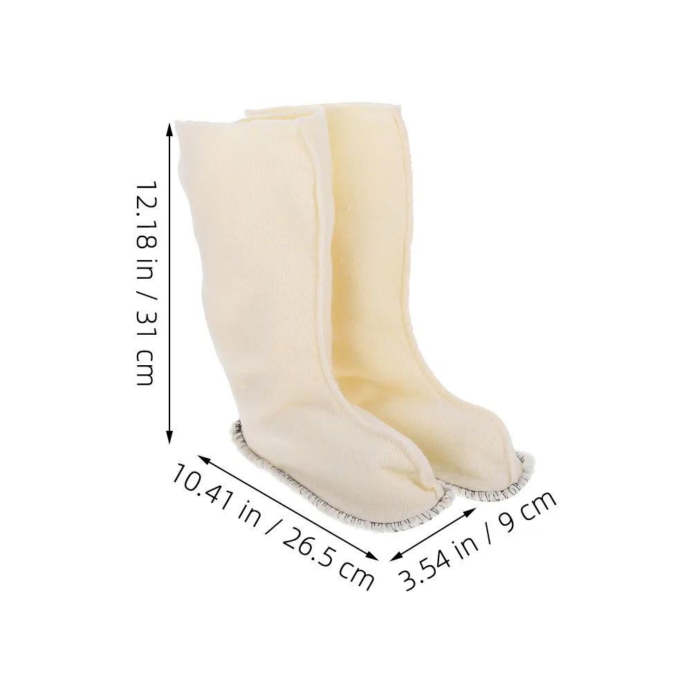 Picture 5: 2Pairs Rain Boot Liners Thick Warm Boot Liner Socks for Women Men Winter Work Walking Outdoor Machine Washable