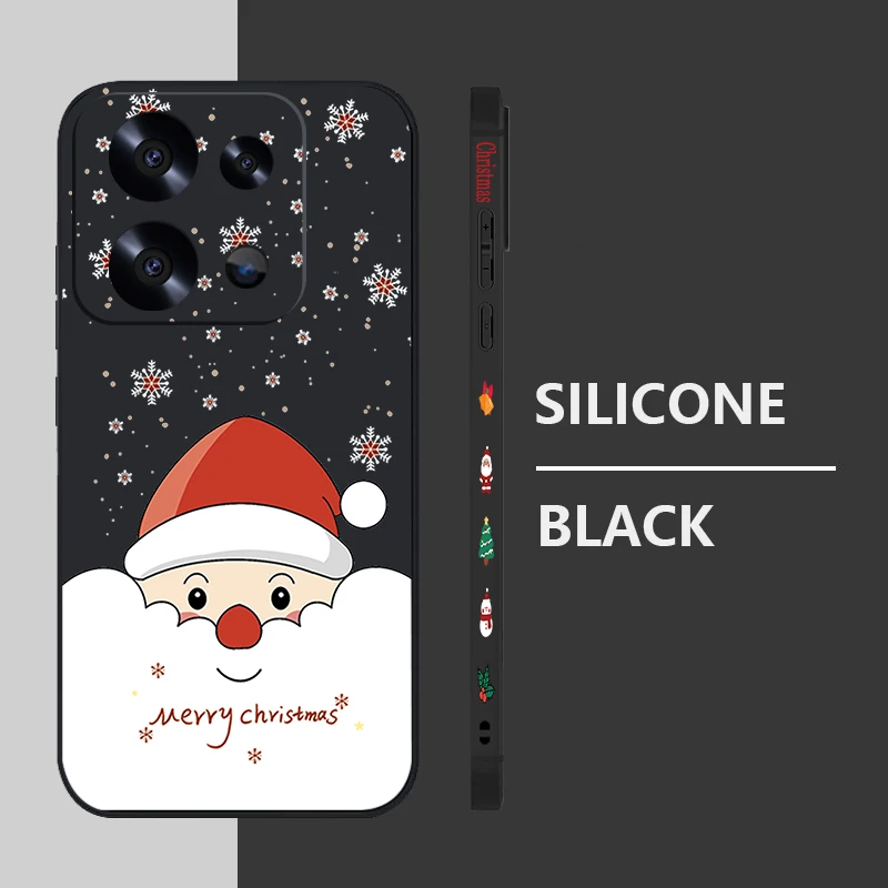 الكرتون سانتا كلوز عيد الميلاد الحبل الحال بالنسبة ل Xiaomi Redmi ملاحظة 14 برو 5G فوندا ريدمي نوت 13 12 11 برو 5 جرام بولي TPU غطاء سيليكون #3