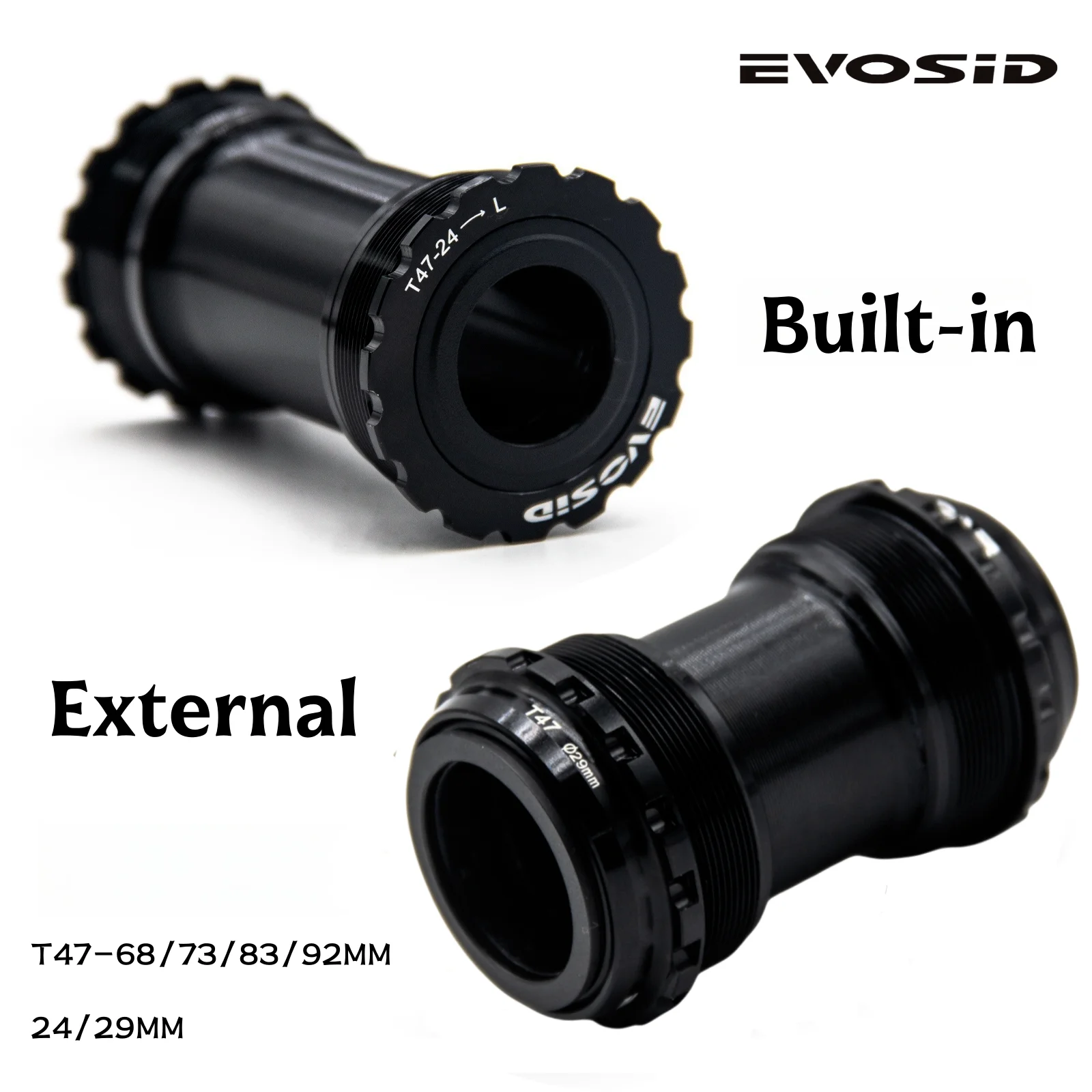 

EVOSID MTB Bike T47 Нижний кронштейн 24 мм Шатуны DUB 29 мм Герметичная резьба подшипника BB 68-73 мм 86-92 мм Корпус MTB Шоссейный велосипед Шатун BB