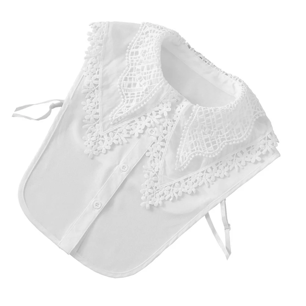 

Lace Shirt Collar Women Chiffon Decorative False Detachable Fake Collars Elastic Belt Durable Sewing Non Fading Elegant Style