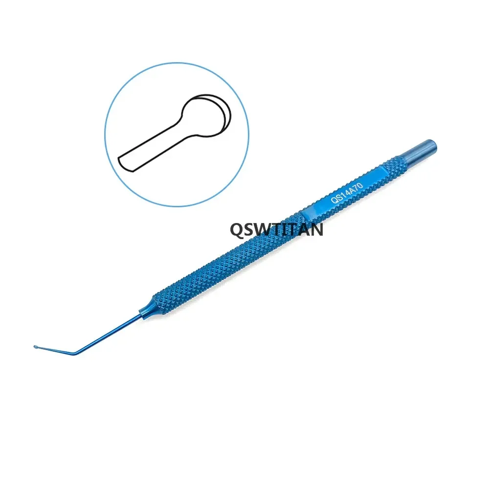 Image of Ophthalmologischer ICL-Manipulator-Haken mit Scheibenspitze aus Titan für Doppellid-Operationen, Ophthalmologische Chirurgische Instrumente