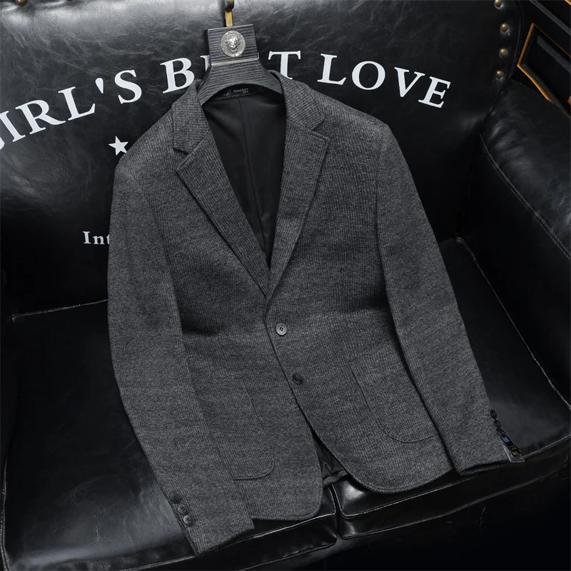 

Содержит шерсть 4% изысканные пиджаки для мужчин Slim Fit Smart Casual Four Seasons Высококачественные легкие в уходе костюмы Куртка Terno Masculino