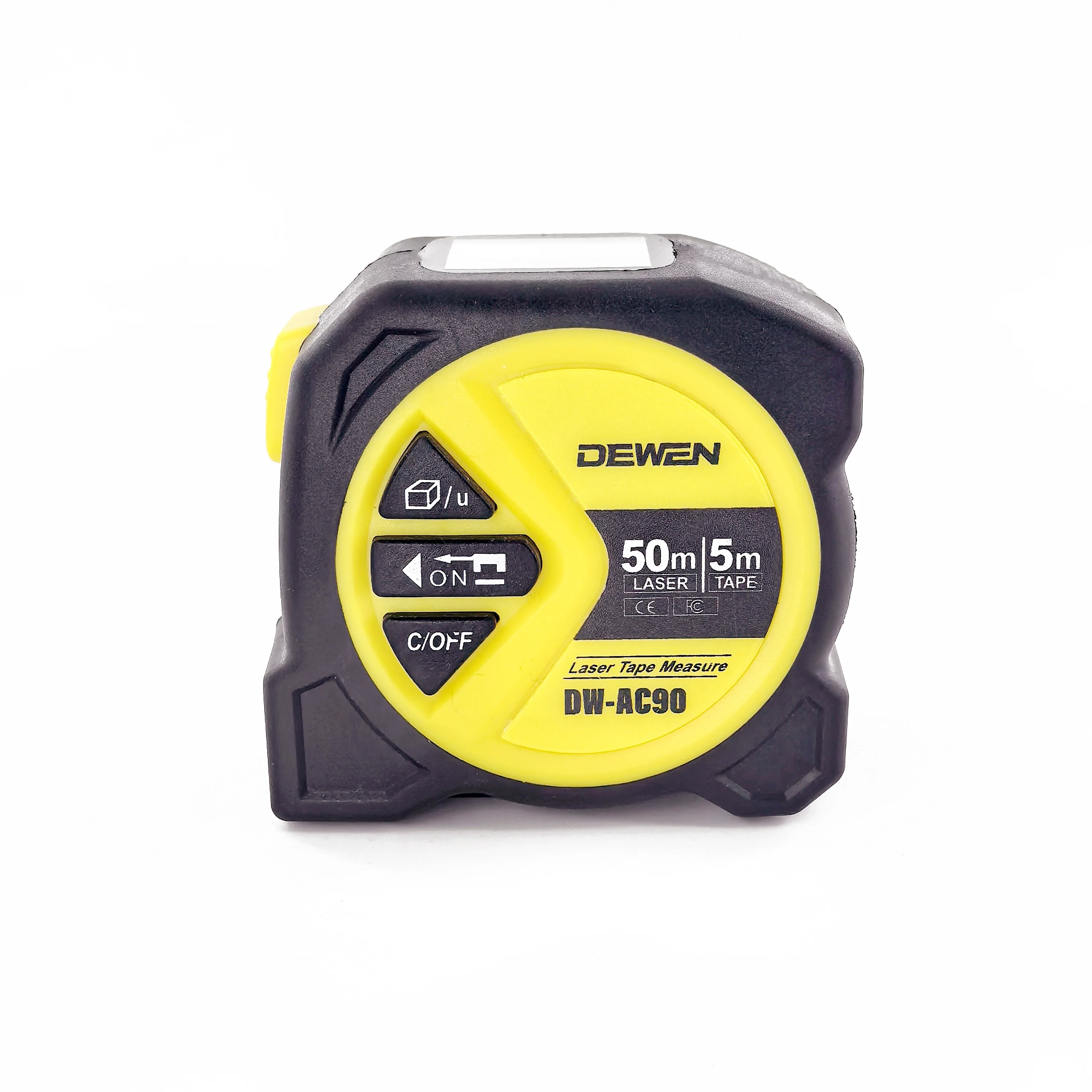 2026 Hot！DEWEN 2-in-1 Digital Tape Measure 2mm Accuracy 50m Range Ft/in/M Units USB Rechargeable Battery High Measurement