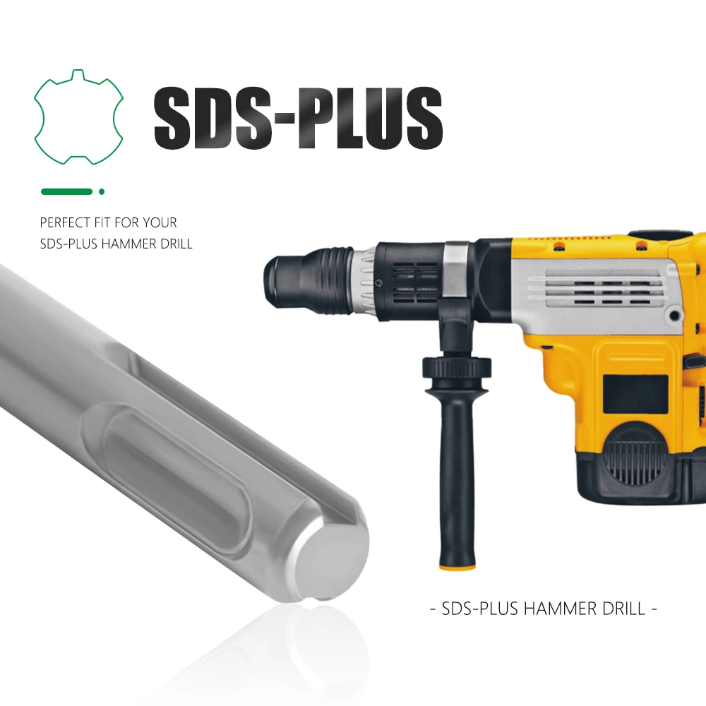 LAVIE 10pc 4 5 5.5 6 6.5mm Electric Hammer SDS Plus Drill Bits Set 110mm Concrete Wall Brick Block Masonry Hole Saw Drilling 014