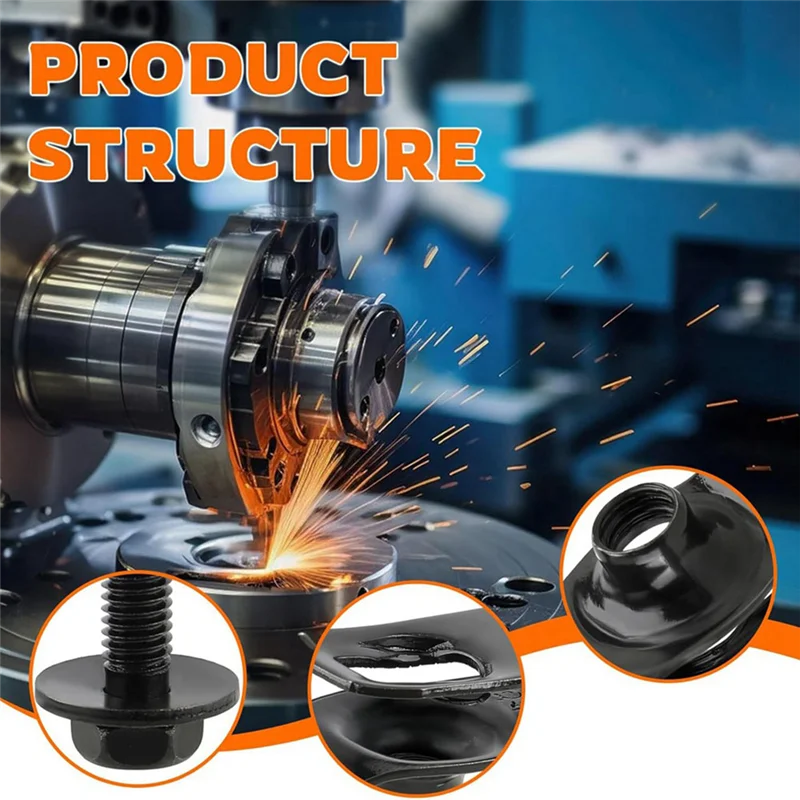 ABLK 50 sujetadores de carrocería: 25 pernos y 25 clips de tuerca en U para guardabarros, cubierta de motor y protector contra salpicaduras