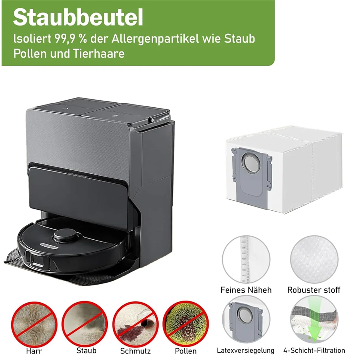 FNJK-For Roborock S8 MaxV Ultra Robot Vacuum Cleaner Main Side Brush Hepa Filter Mop Pads Dust Bags Replacement Parts