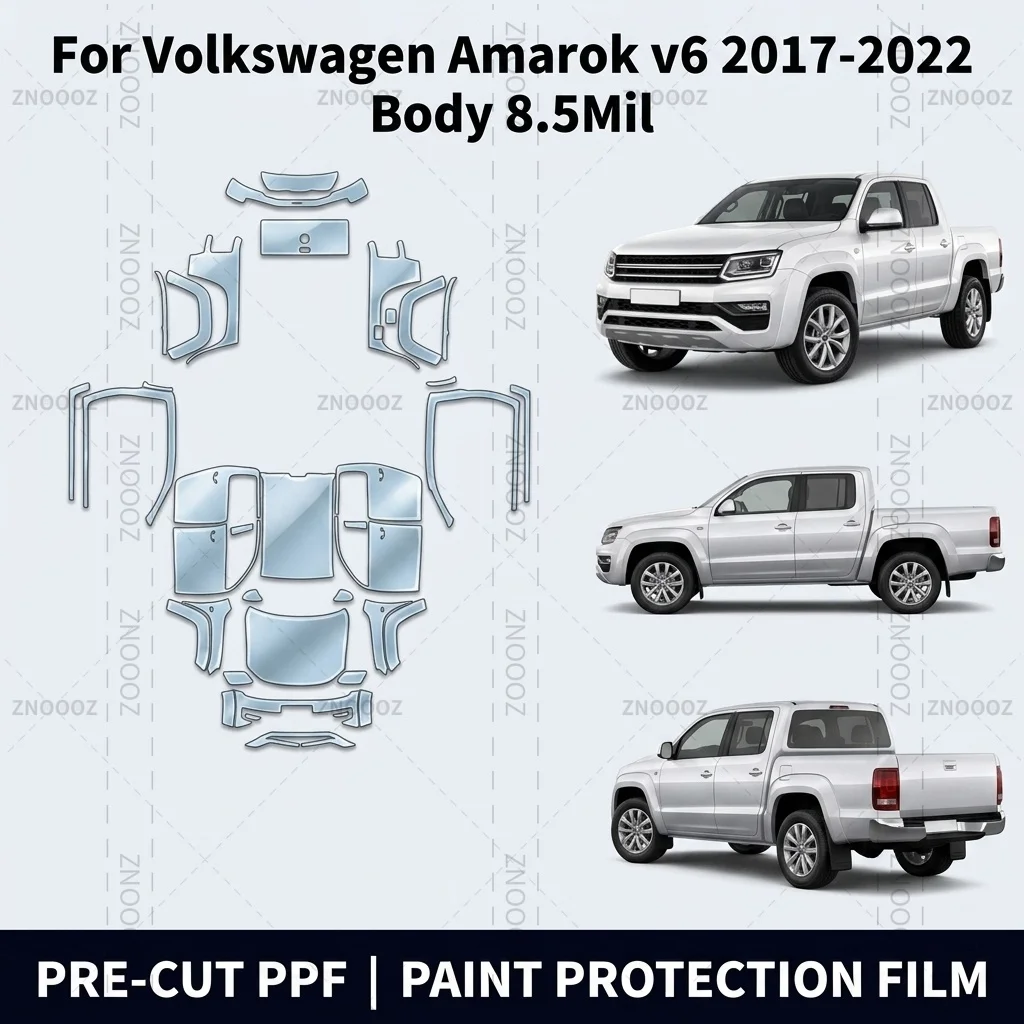 Pre-Cut PPF TPU For Volkswagen Amarok v6 2017-2022 Body 8.5Mil Paint Protection Kit Full Vehicle Glossy Clear Matte Black