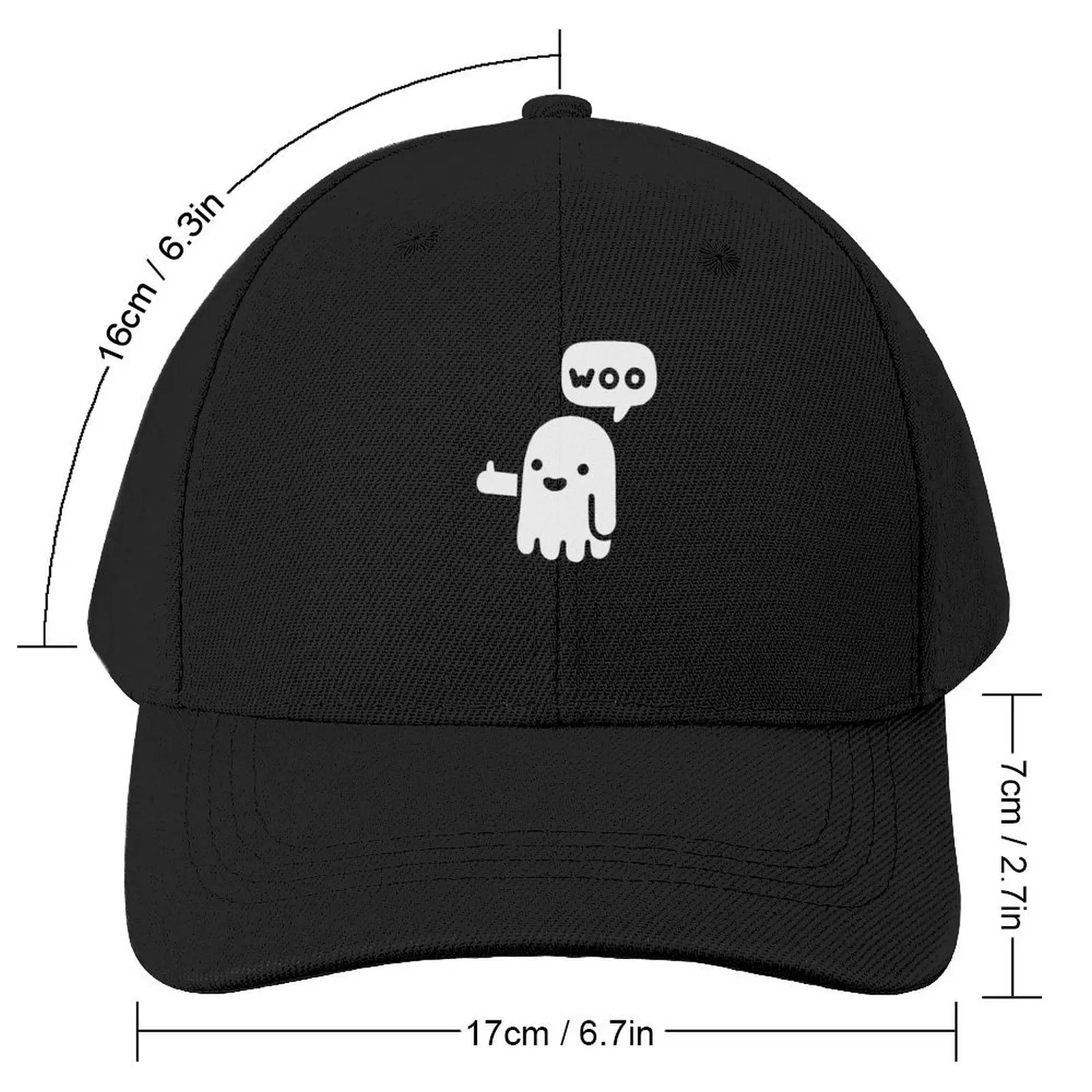 Ghost approval Baseball Cap western Hat Beach Bag Ball Cap black Female Men's