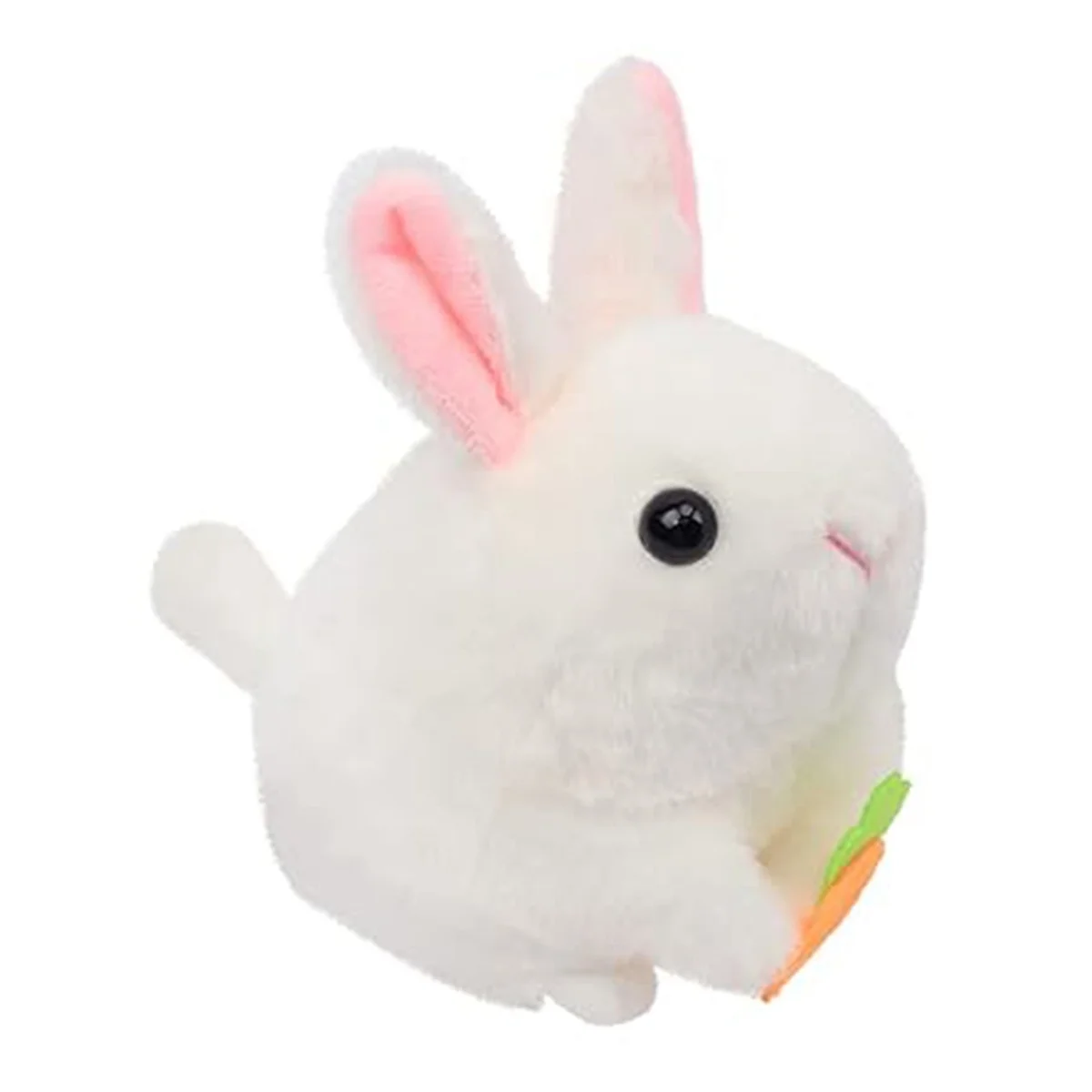 A Wagging Tail Rabbit Wind-Up Plush Toys,Clockwork ,Wagging Tail Rotating Interactive Toys Stuffed Plush Toy