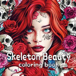 Adult Picture Book: Skeleton Colouring Book Unique Skull Designs for Colored Pencil Practice and Creative Expression