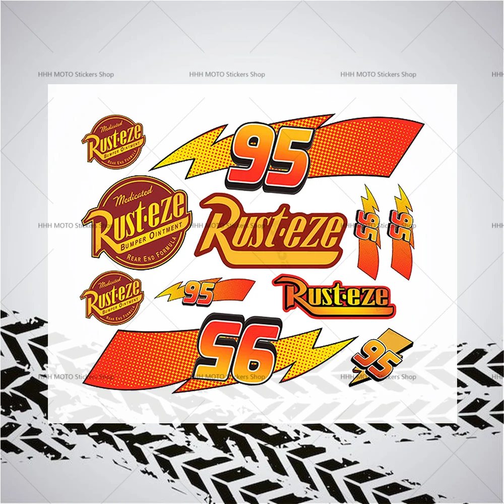 ملصقات الدراجات النارية مناسبة للخوذات خزانات وقود السيارات جسم السيارة Ation مقاوم للماء ورق ذاتي اللصق لـ R-RUSTEZES
