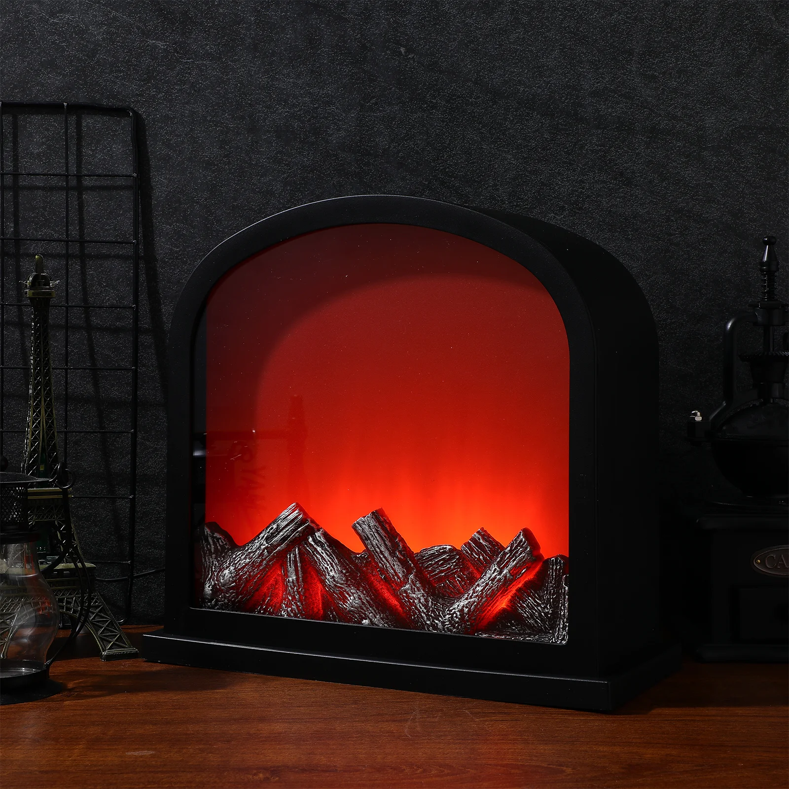

1 Set Fireplace Lamp Led Night Light For Bedroom Holiday Party Home Decor Table Lamp Desktop Decorative Lighting Bedside Gift