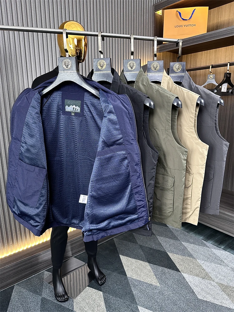 

Высококачественный мужской цветной жилет для охоты на открытом воздухе, модный городской жилет, осенний сезон, обычный тонкий