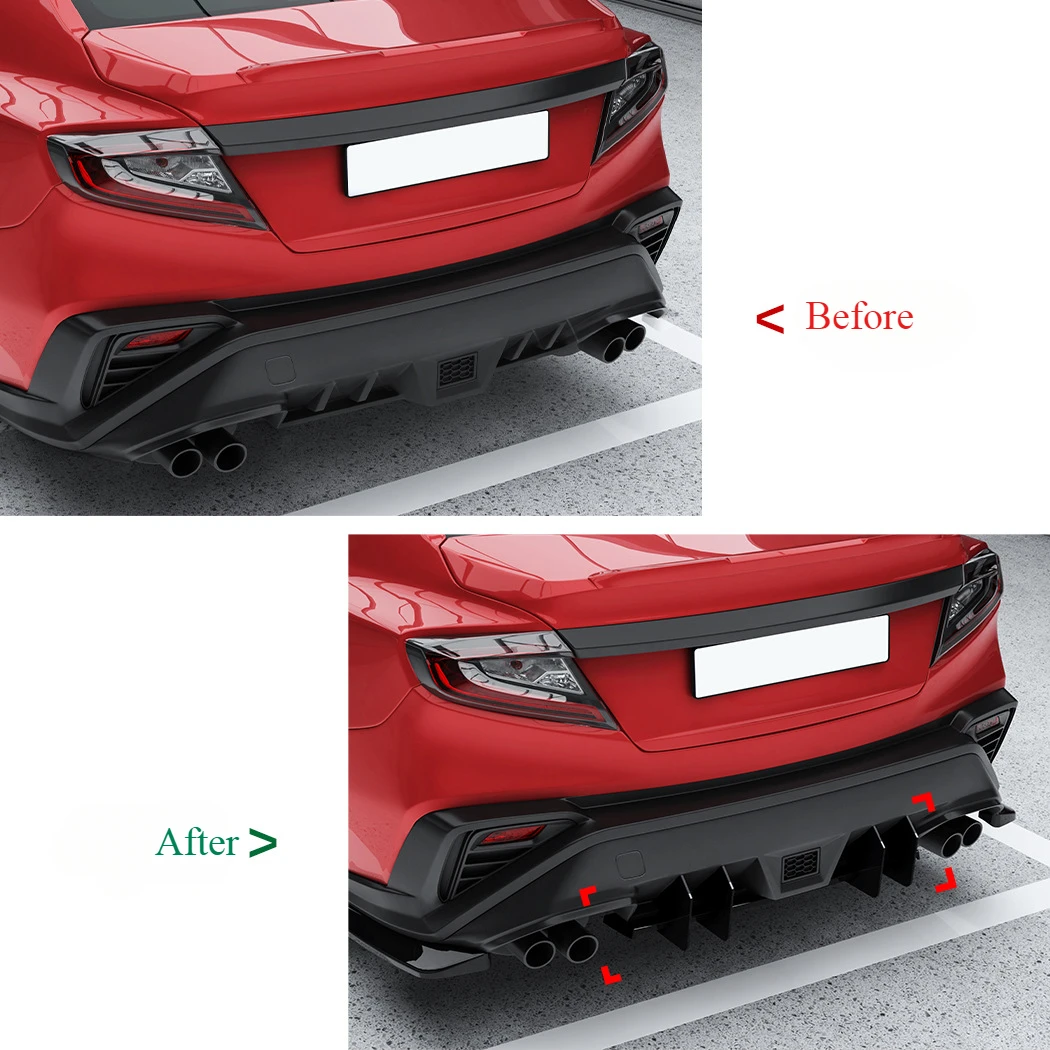 For Subaru WRX STI 2022-2024 Car Rear Diffuser Lip Spoiler Lower Canard Deflector Guard Body Kit Tuning Cars Styling Accessories