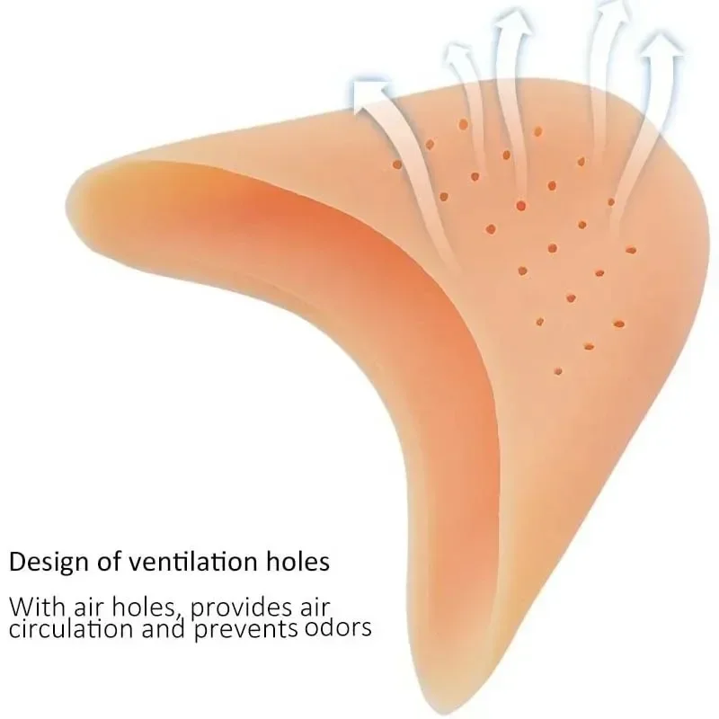 Non-slip Shoe Insole for Women Foot Care Silicone Toe protection Forefoot Pads Insoles Comfortable Shoe Pad Pain Relief Silicone