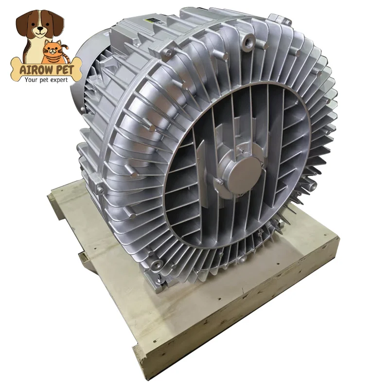 AIROW 220V 7.5Kw Single Phase Pond Aeration Blower Vortex Type Aquaculture Use for Shrimp Farm Aeration