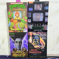 NECA Michelangelo Mummy Raphael Frankenstein April O'Neil Figure Yellow Clothes Female Reporter Version 2.0 Action Figure Toys