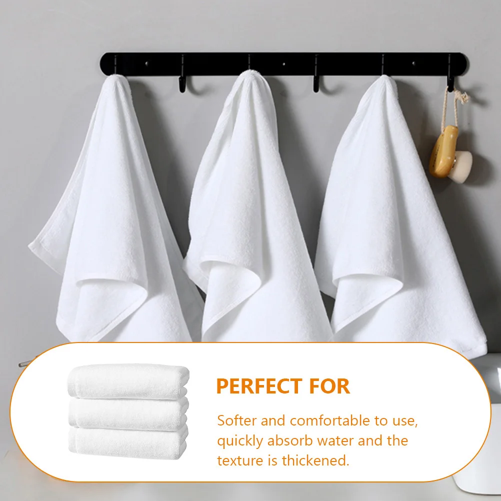 

3Pcs Bathing Towel Cotton Material Water Absorbing Towel for Sweat Drying Lightweight Compact Foldable Towels for Women Men