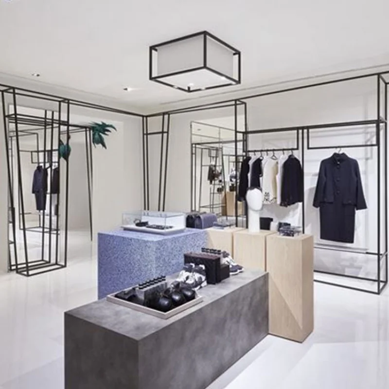 

Custom, Menswear Clothing Shop Showroom Interior Design Idea