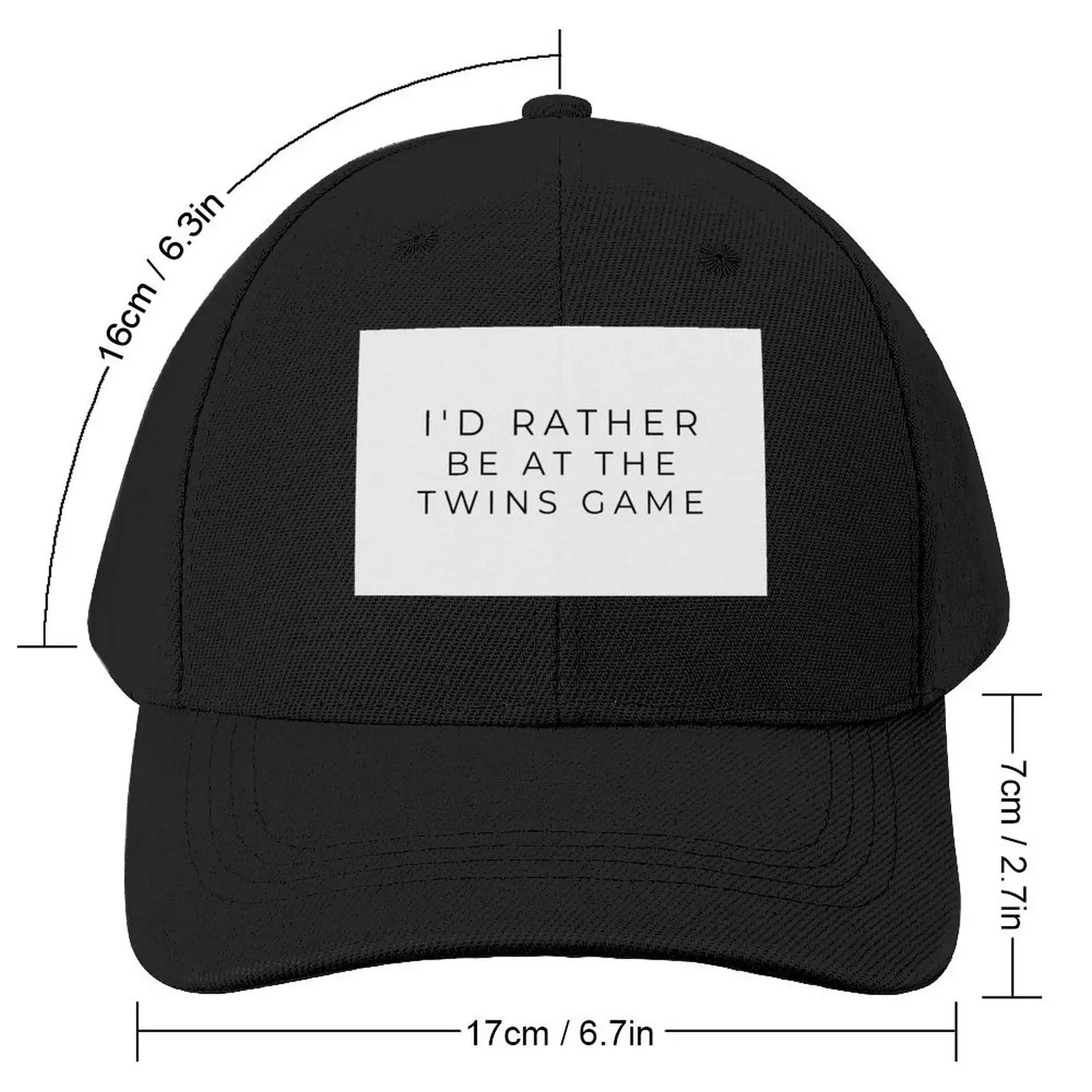 I'd rather be at the Twins game Baseball Cap dad hat Hat men Woman Hats Men's